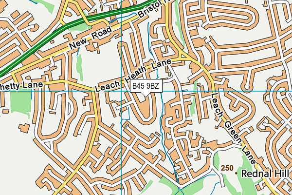 B45 9BZ map - OS VectorMap District (Ordnance Survey)