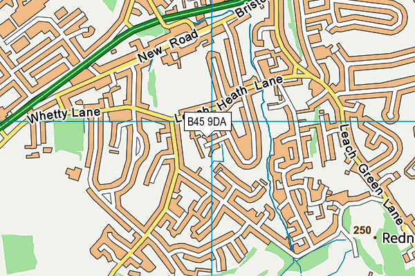 B45 9DA map - OS VectorMap District (Ordnance Survey)