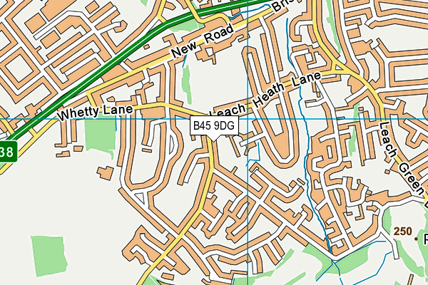 B45 9DG map - OS VectorMap District (Ordnance Survey)