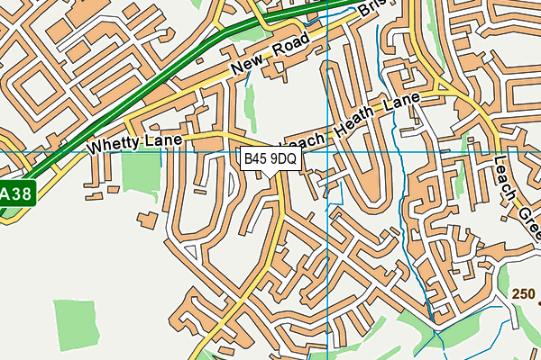 B45 9DQ map - OS VectorMap District (Ordnance Survey)