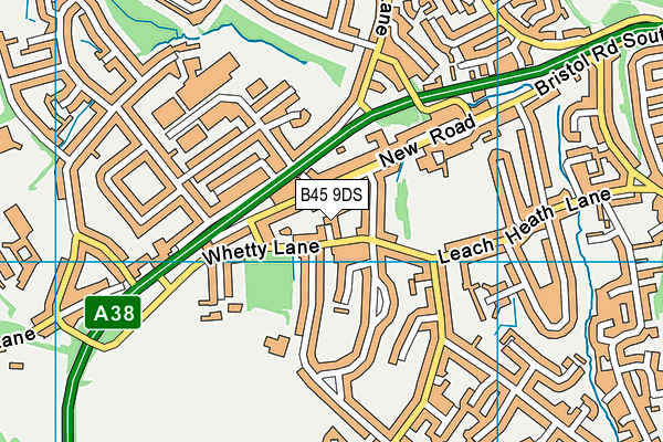 B45 9DS map - OS VectorMap District (Ordnance Survey)