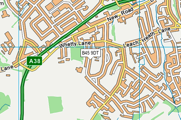 B45 9DT map - OS VectorMap District (Ordnance Survey)