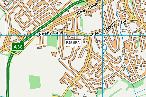 B45 9EA map - OS VectorMap District (Ordnance Survey)