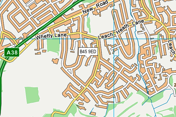 B45 9ED map - OS VectorMap District (Ordnance Survey)