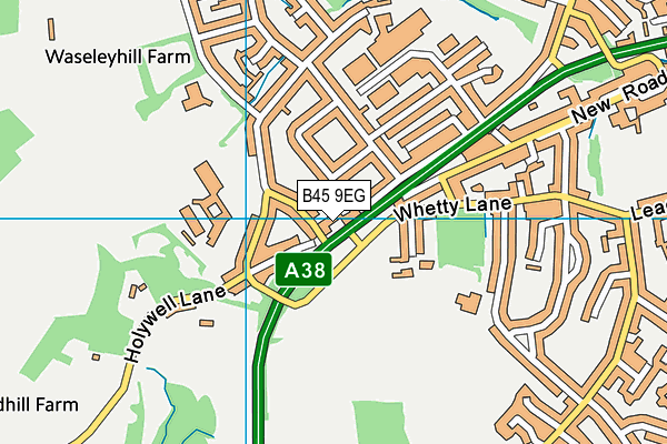 B45 9EG map - OS VectorMap District (Ordnance Survey)