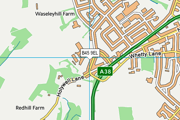 Waseley Hills High School map (B45 9EL) - OS VectorMap District (Ordnance Survey)