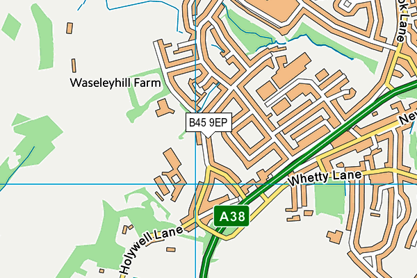 B45 9EP map - OS VectorMap District (Ordnance Survey)