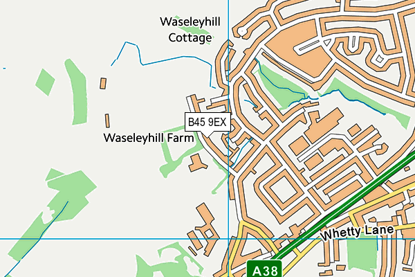 B45 9EX map - OS VectorMap District (Ordnance Survey)