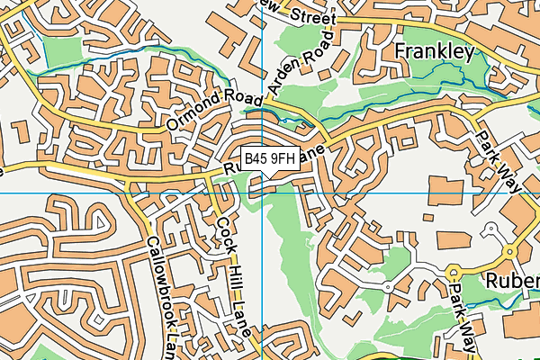 B45 9FH map - OS VectorMap District (Ordnance Survey)