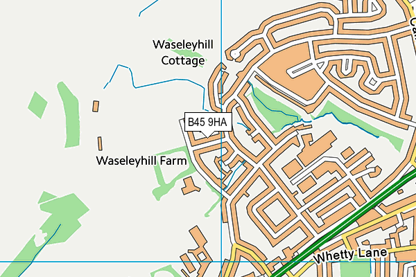B45 9HA map - OS VectorMap District (Ordnance Survey)