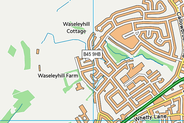 B45 9HB map - OS VectorMap District (Ordnance Survey)