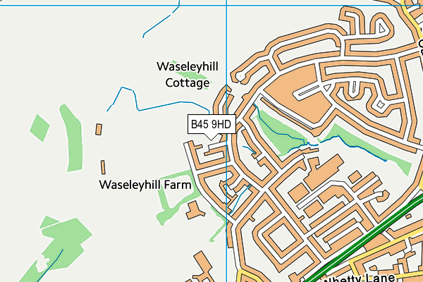 B45 9HD map - OS VectorMap District (Ordnance Survey)