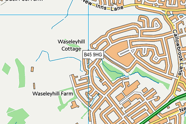 B45 9HG map - OS VectorMap District (Ordnance Survey)