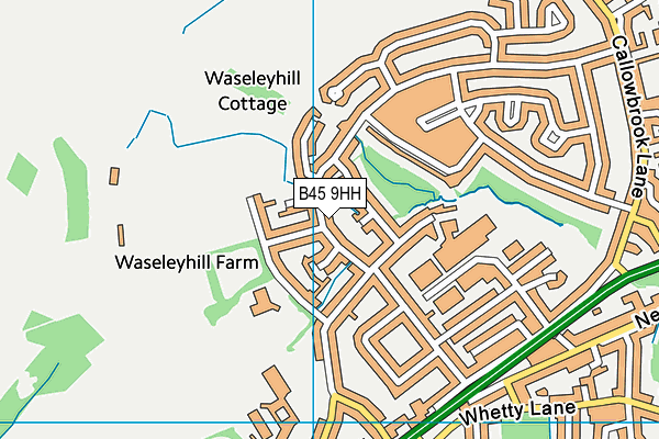 B45 9HH map - OS VectorMap District (Ordnance Survey)