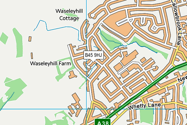 B45 9HJ map - OS VectorMap District (Ordnance Survey)