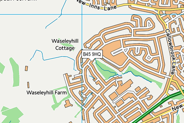 B45 9HQ map - OS VectorMap District (Ordnance Survey)
