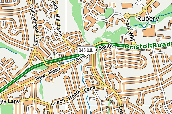 B45 9JL map - OS VectorMap District (Ordnance Survey)