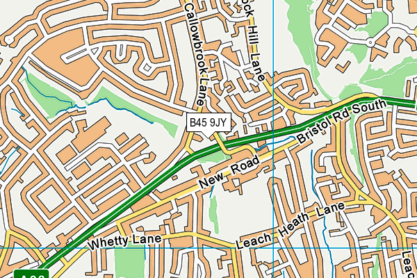 B45 9JY map - OS VectorMap District (Ordnance Survey)