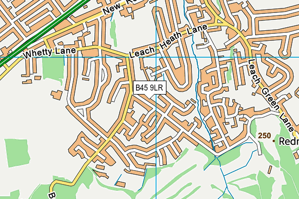 B45 9LR map - OS VectorMap District (Ordnance Survey)