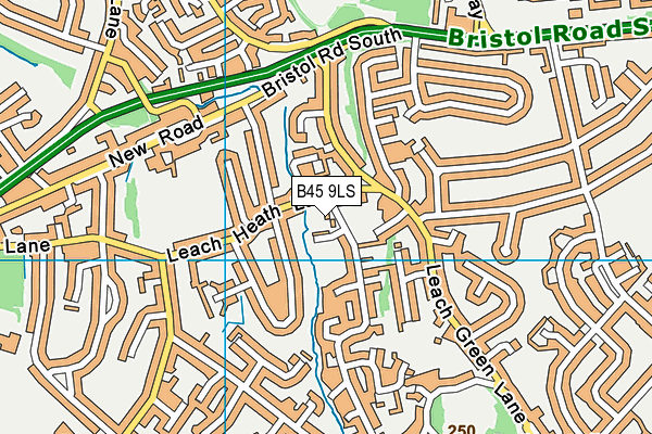 B45 9LS map - OS VectorMap District (Ordnance Survey)