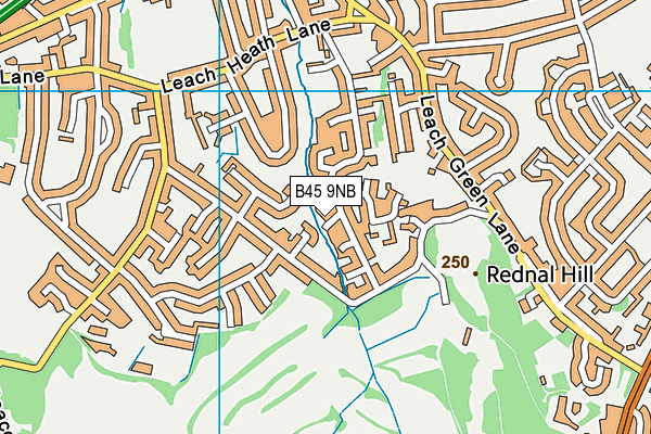 B45 9NB map - OS VectorMap District (Ordnance Survey)