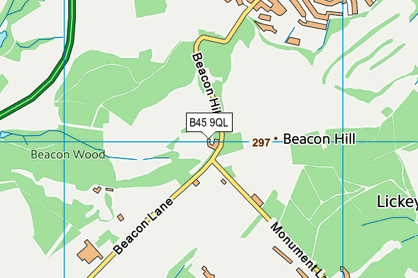 B45 9QL map - OS VectorMap District (Ordnance Survey)