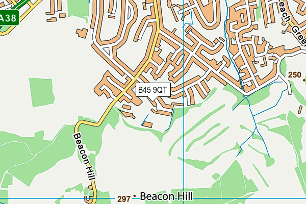 B45 9QT map - OS VectorMap District (Ordnance Survey)