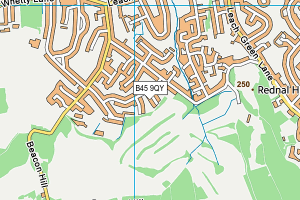 B45 9QY map - OS VectorMap District (Ordnance Survey)