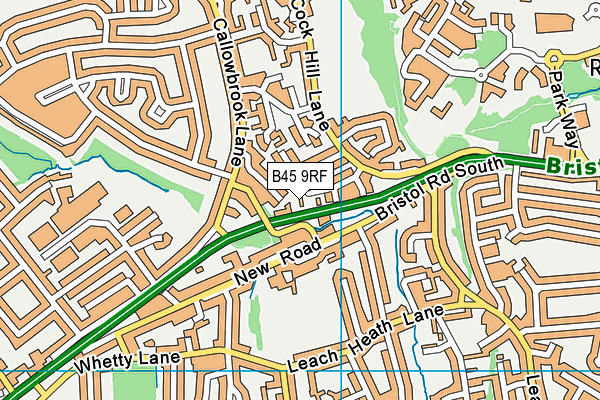 B45 9RF map - OS VectorMap District (Ordnance Survey)