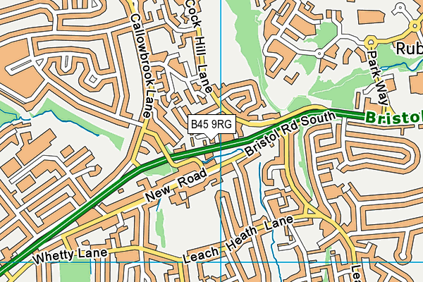 B45 9RG map - OS VectorMap District (Ordnance Survey)