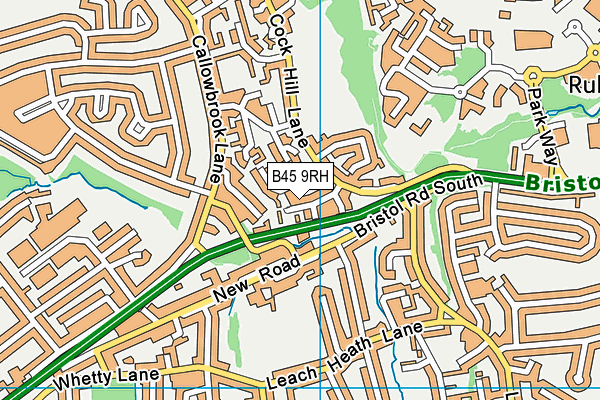 B45 9RH map - OS VectorMap District (Ordnance Survey)