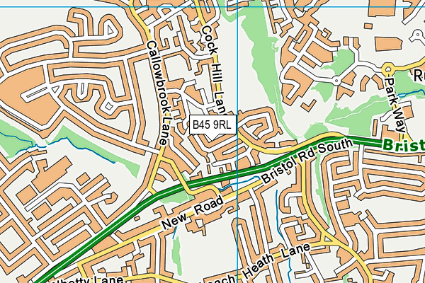 B45 9RL map - OS VectorMap District (Ordnance Survey)