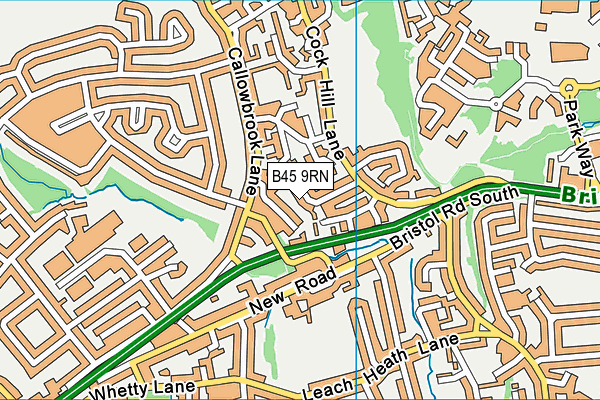 B45 9RN map - OS VectorMap District (Ordnance Survey)