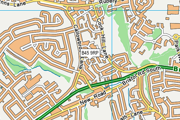 B45 9RP map - OS VectorMap District (Ordnance Survey)