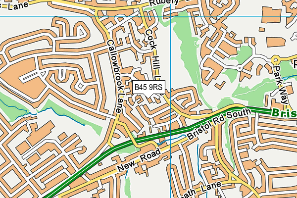 B45 9RS map - OS VectorMap District (Ordnance Survey)