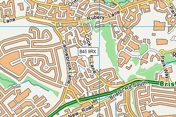 B45 9RX map - OS VectorMap District (Ordnance Survey)