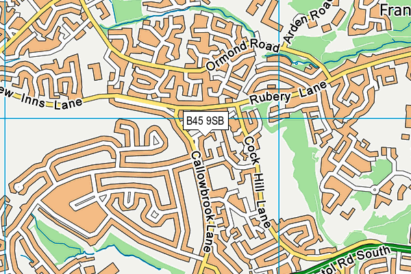 B45 9SB map - OS VectorMap District (Ordnance Survey)