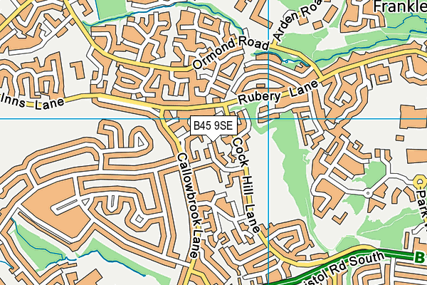 B45 9SE map - OS VectorMap District (Ordnance Survey)