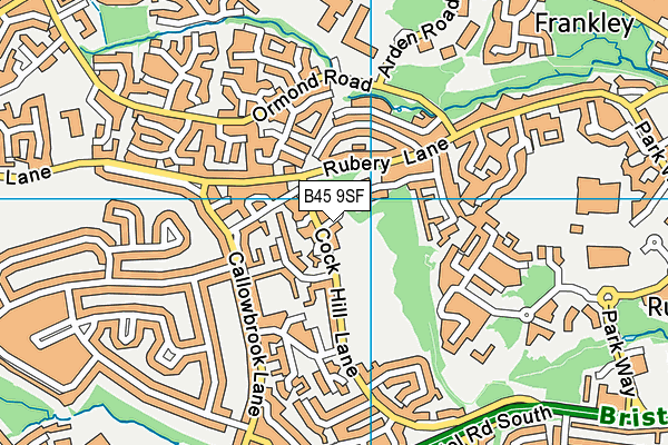 B45 9SF map - OS VectorMap District (Ordnance Survey)