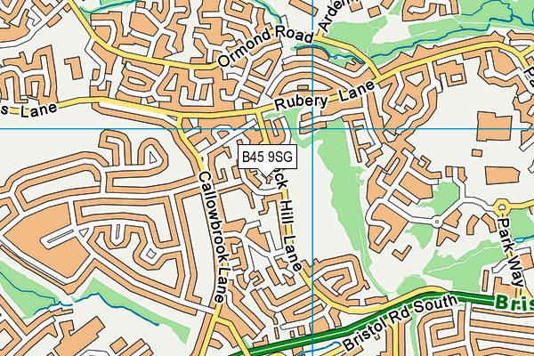 B45 9SG map - OS VectorMap District (Ordnance Survey)