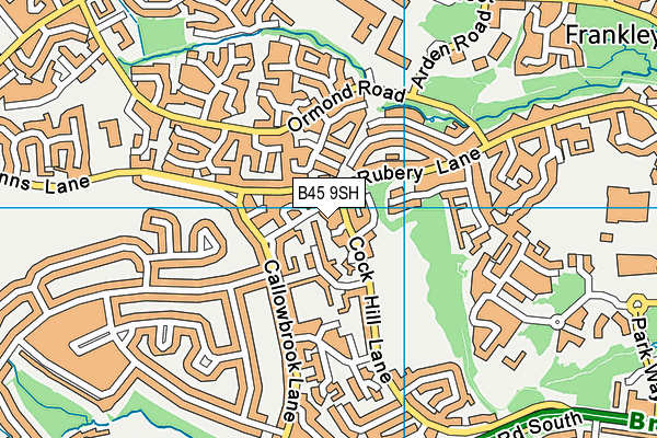 B45 9SH map - OS VectorMap District (Ordnance Survey)