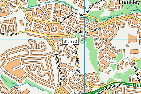 B45 9SQ map - OS VectorMap District (Ordnance Survey)