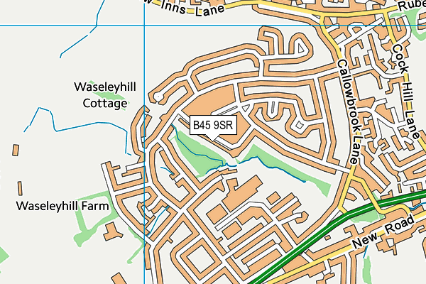 B45 9SR map - OS VectorMap District (Ordnance Survey)