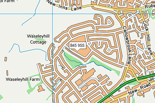 B45 9SS map - OS VectorMap District (Ordnance Survey)