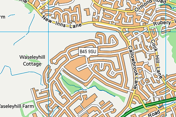 B45 9SU map - OS VectorMap District (Ordnance Survey)