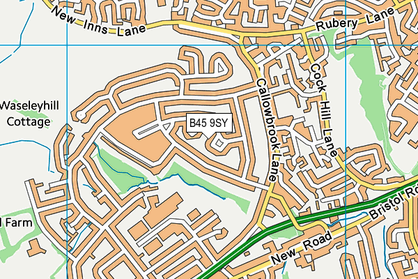 B45 9SY map - OS VectorMap District (Ordnance Survey)