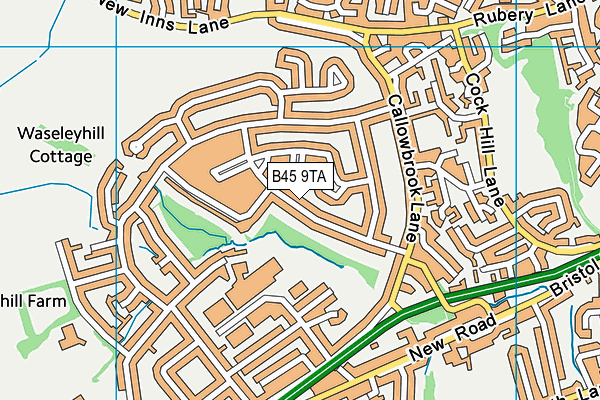 B45 9TA map - OS VectorMap District (Ordnance Survey)