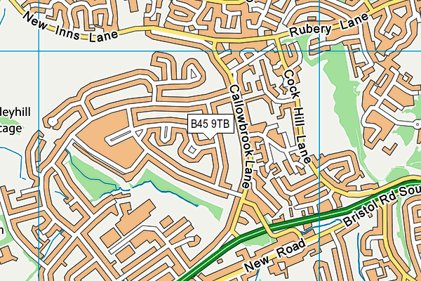 B45 9TB map - OS VectorMap District (Ordnance Survey)