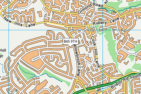 B45 9TH map - OS VectorMap District (Ordnance Survey)