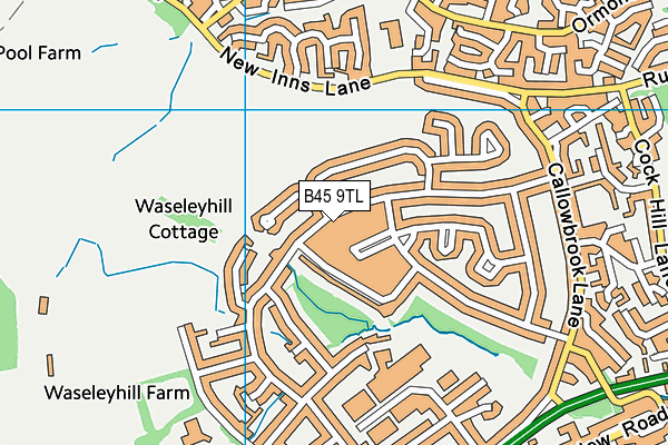 B45 9TL map - OS VectorMap District (Ordnance Survey)